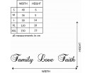Family Love Faith Quotes Wall Decal Lettering Vinyl Art Stickers